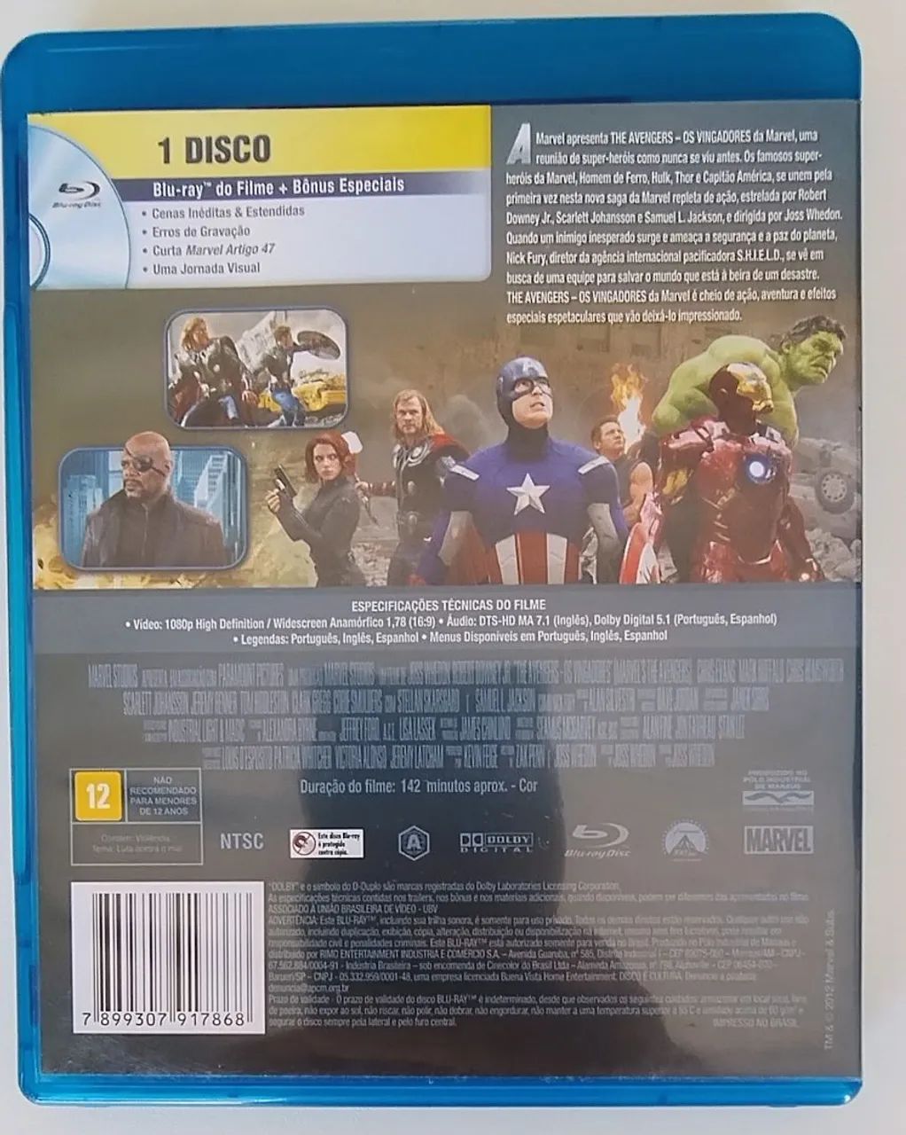 OS VINGADORES(2012) Blu-ray - Foto 2