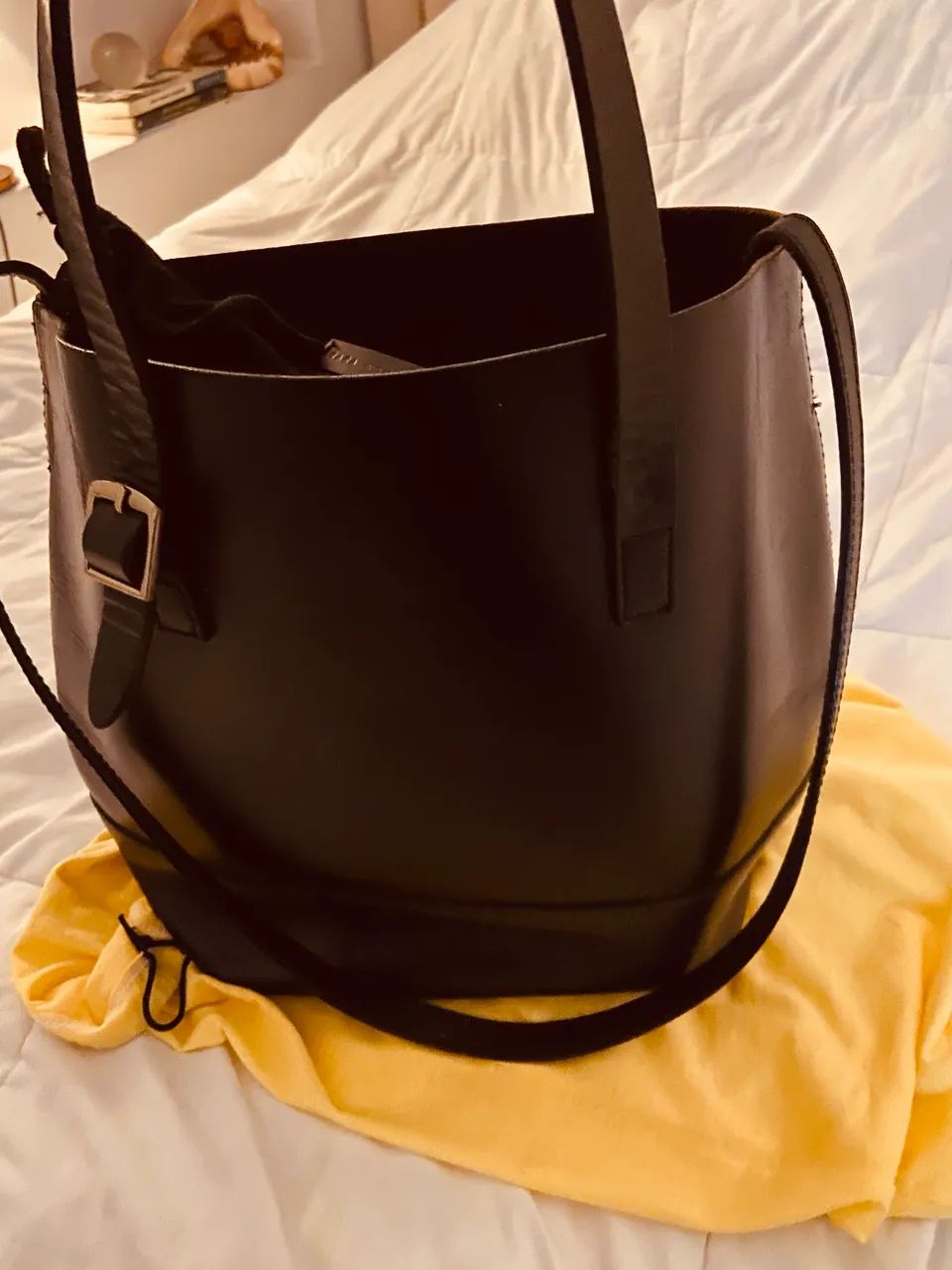  Bolsa Zara em Couro  -Med :30x40 - Foto 2