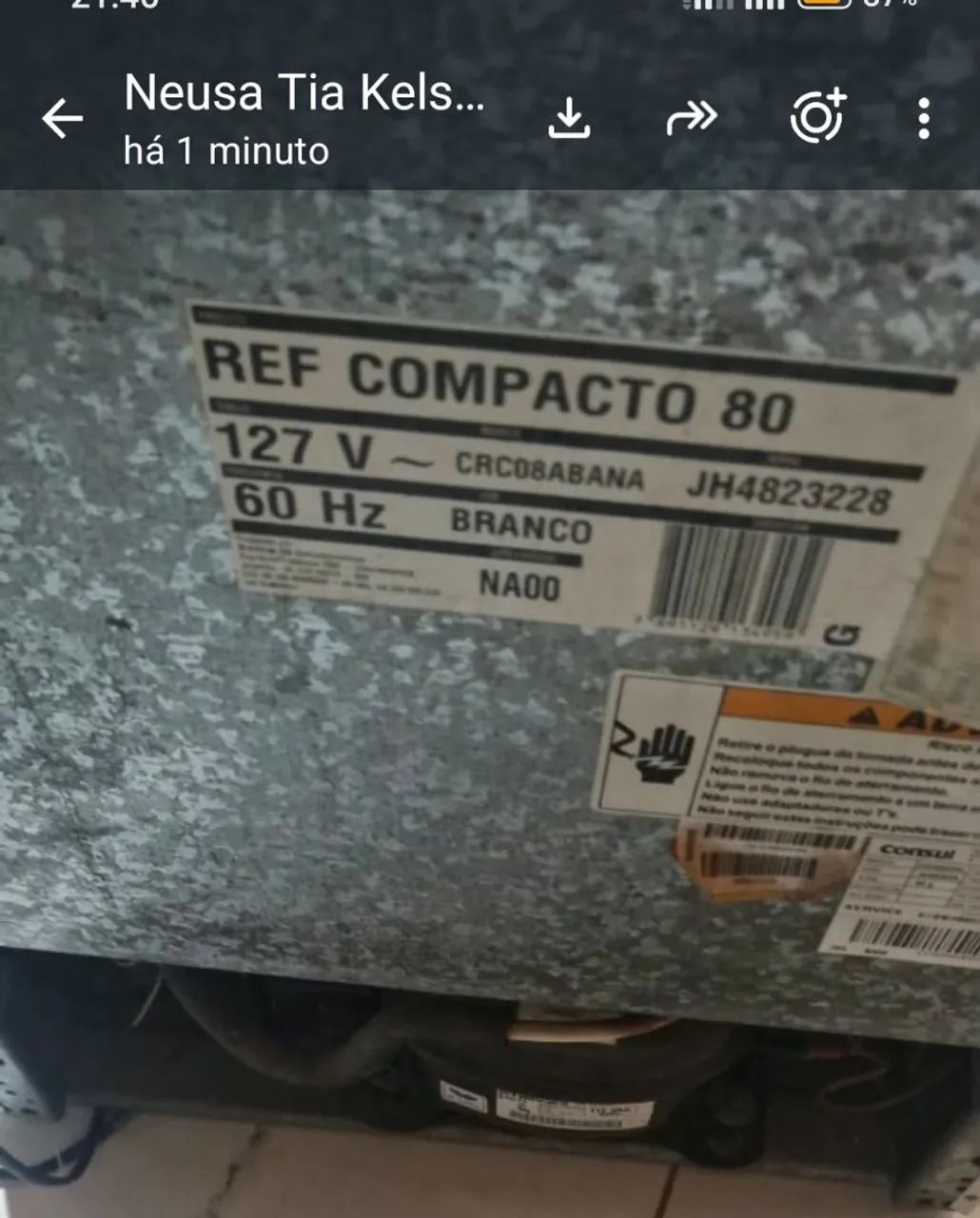 Frigobar Consul 80 l ,127 volts - Foto 2