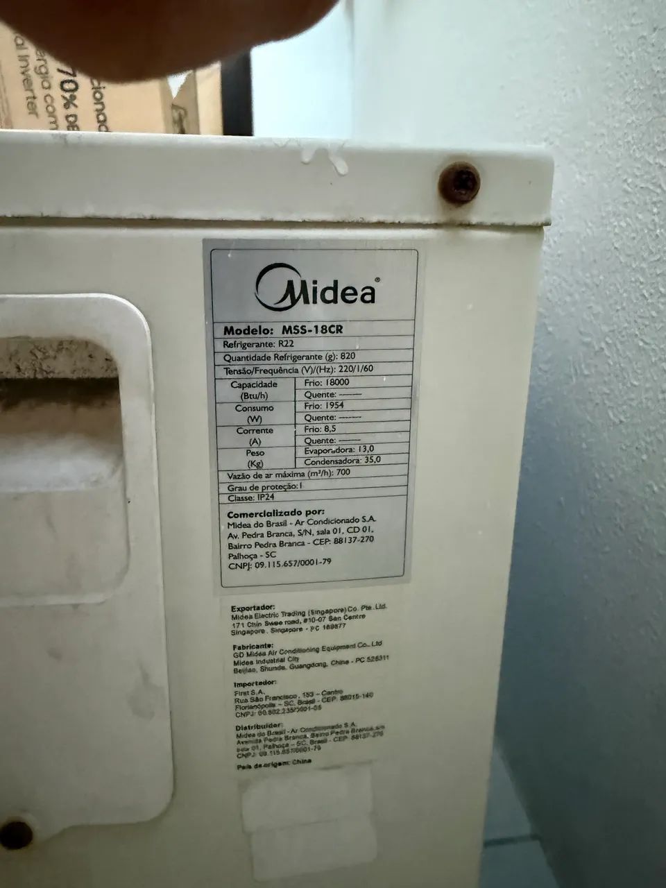 Ar condicionado Midea 18.000 BTUs