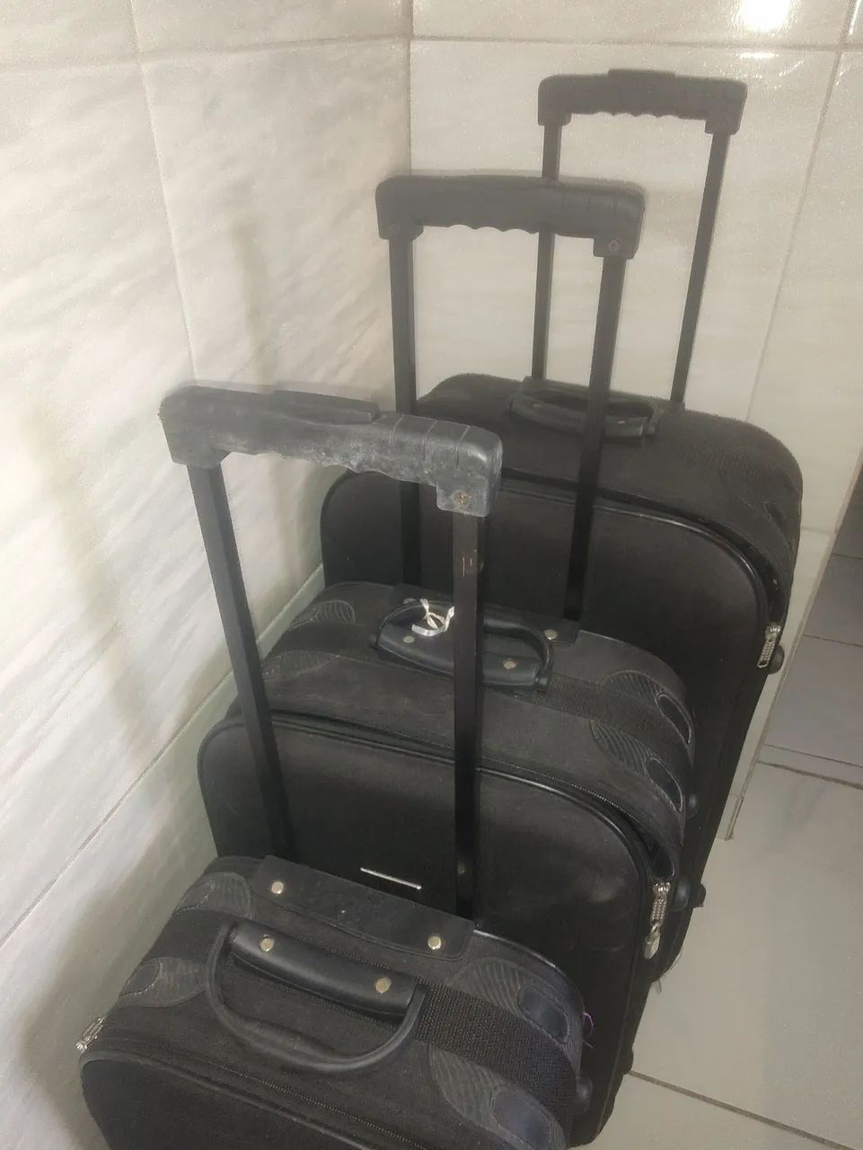 Kit 3 malas de viagem com alça  - Foto 2