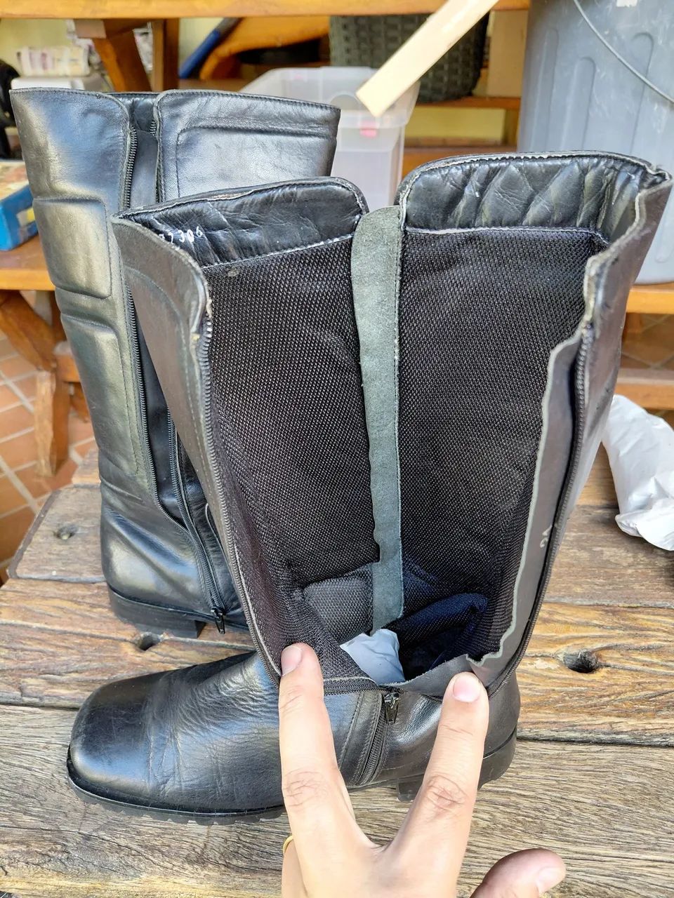 Bota em couro com zíper Wassila - Foto 4