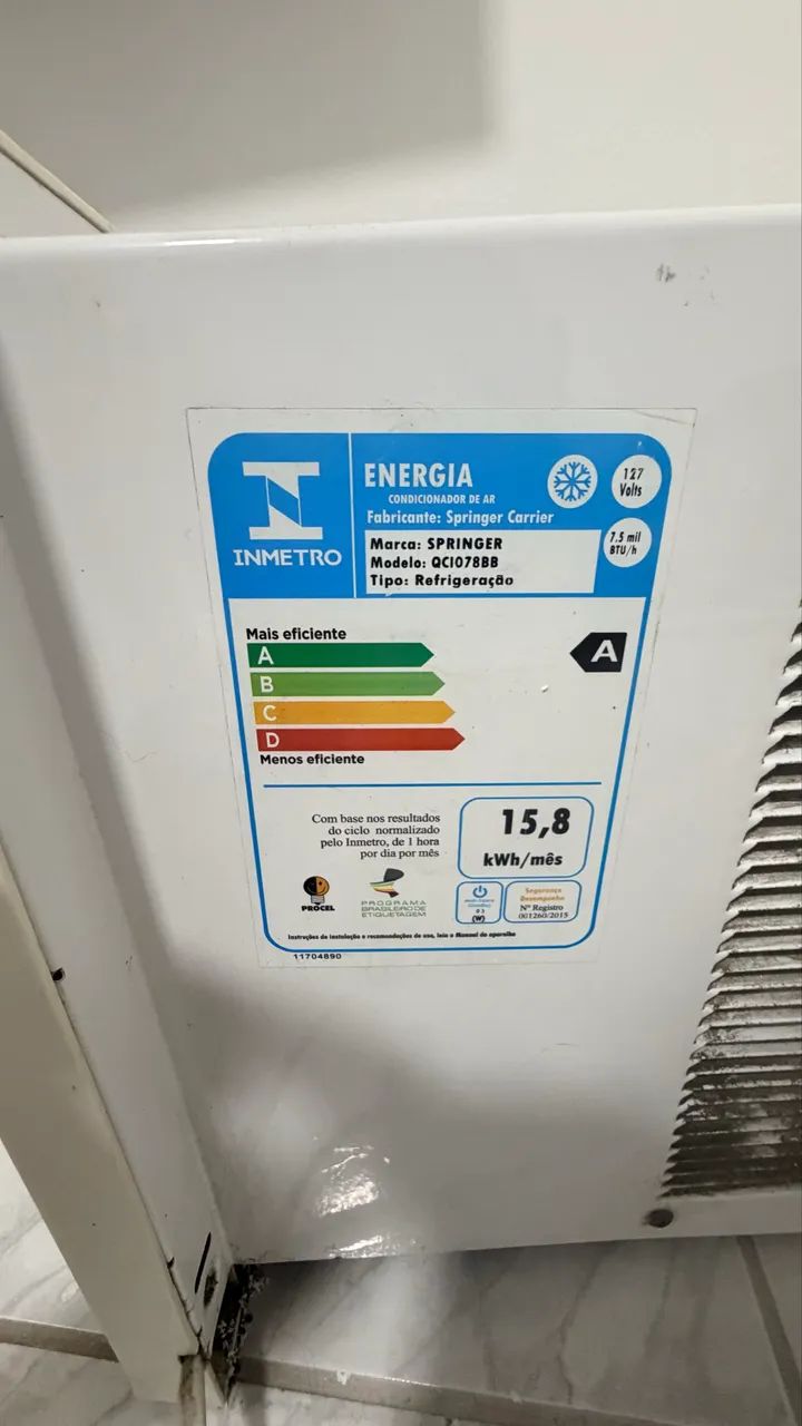 Ar condicionado springer midea 7500 Btu - Foto 2