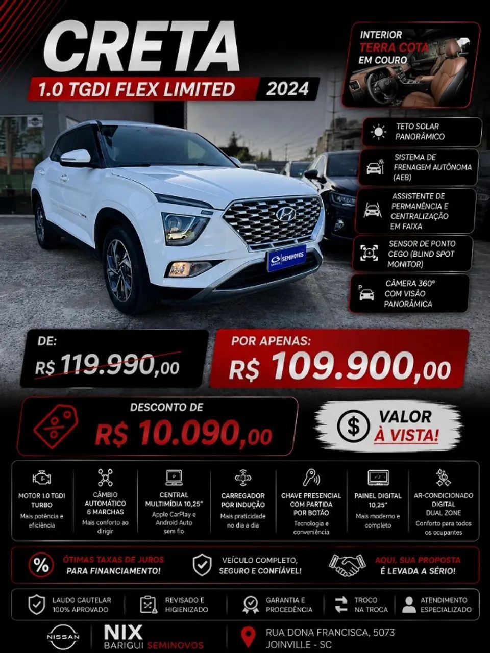 Hyundai Creta Creta Limited 1.0 TB 12V Flex Aut. 2024