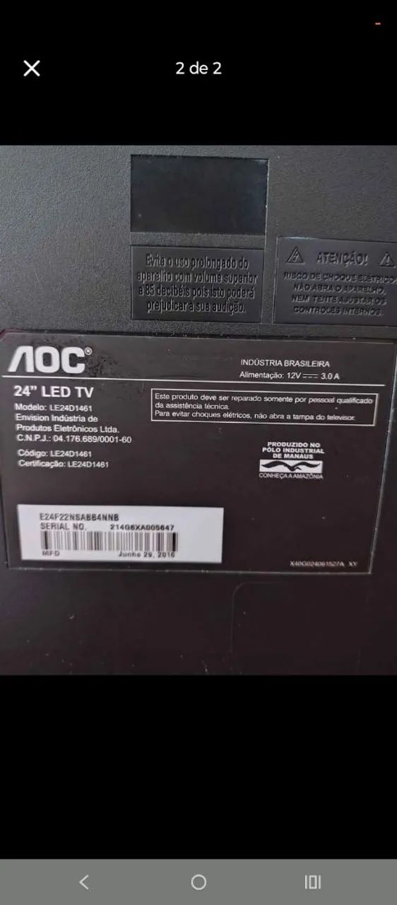 Tv LCD 24 polegadas com defeito  - Foto 2
