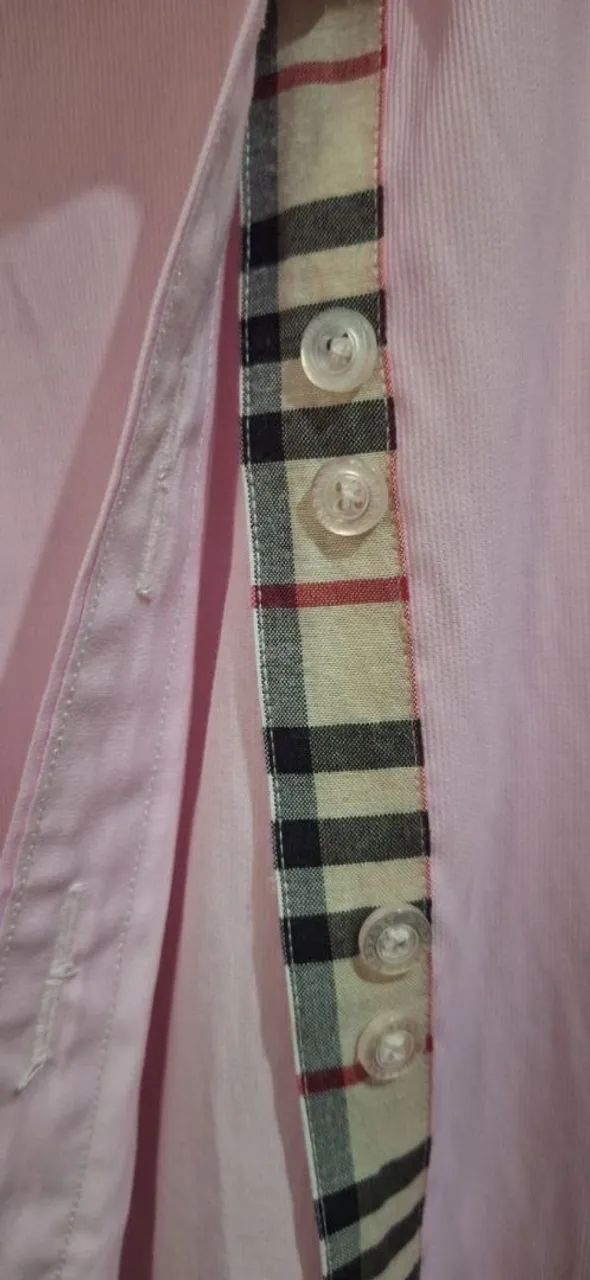 Camisa social burberry rosa - Foto 3