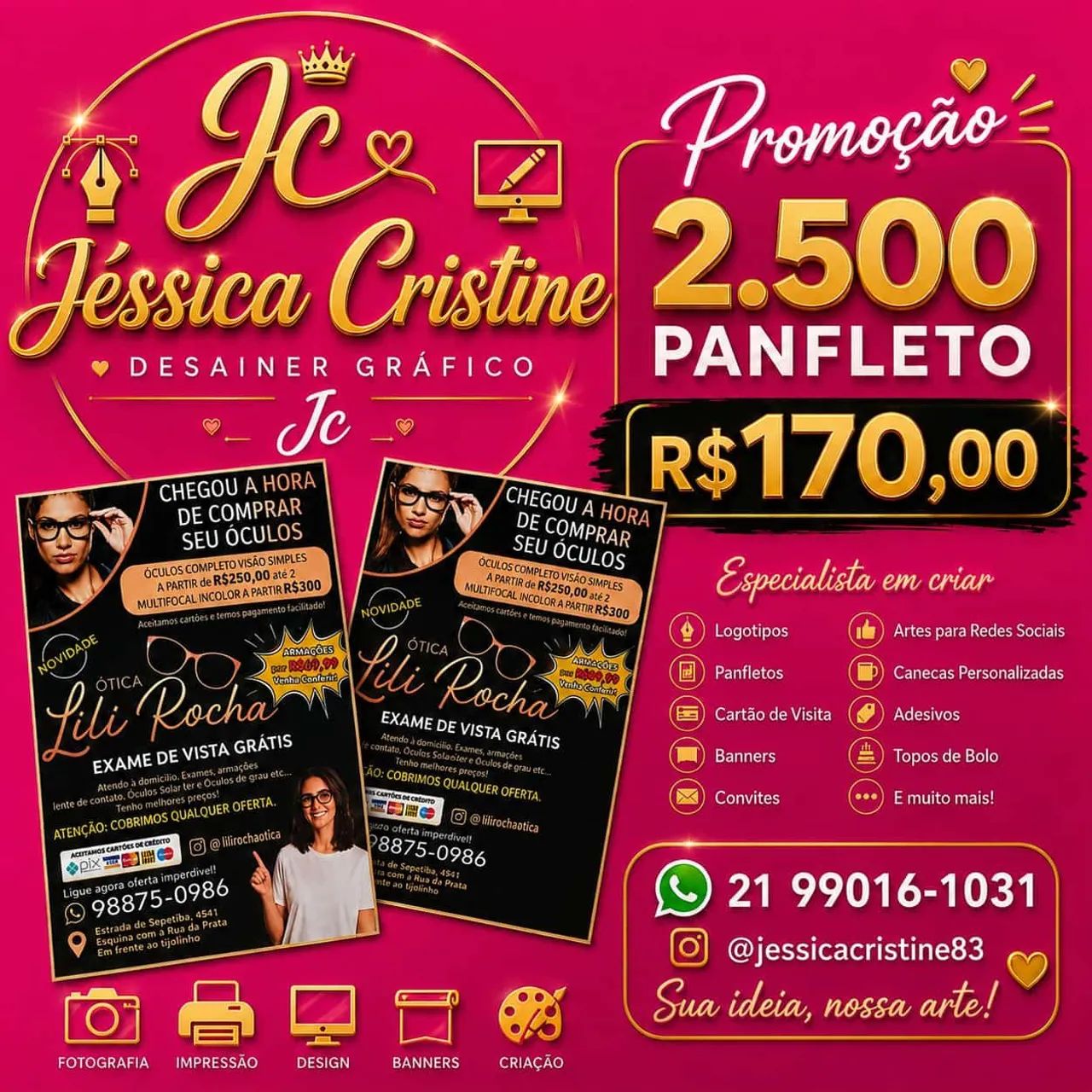 Jéssica Cristine desainer gráfico Jc  - Foto 2