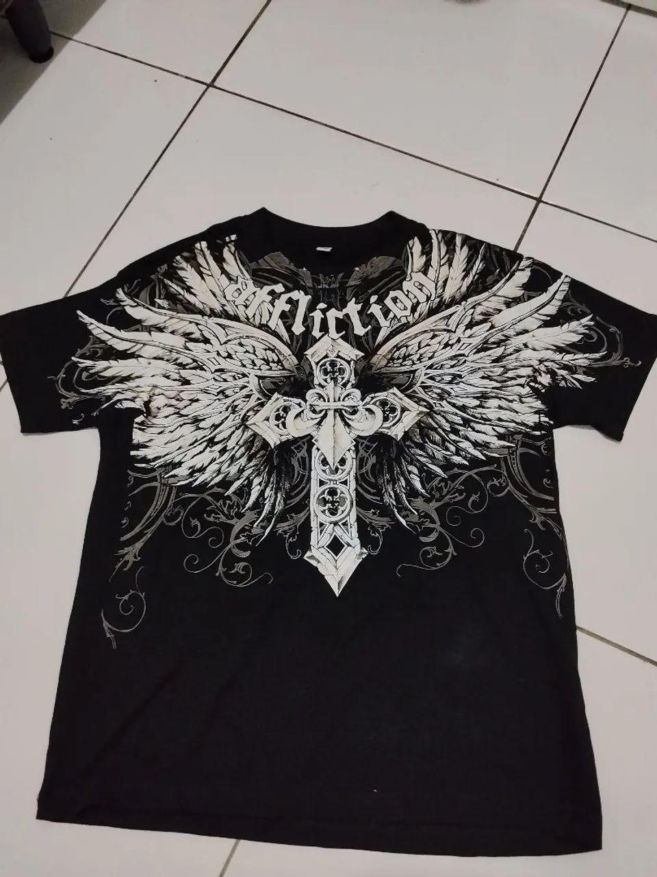 Camisa preta da affliction nova 