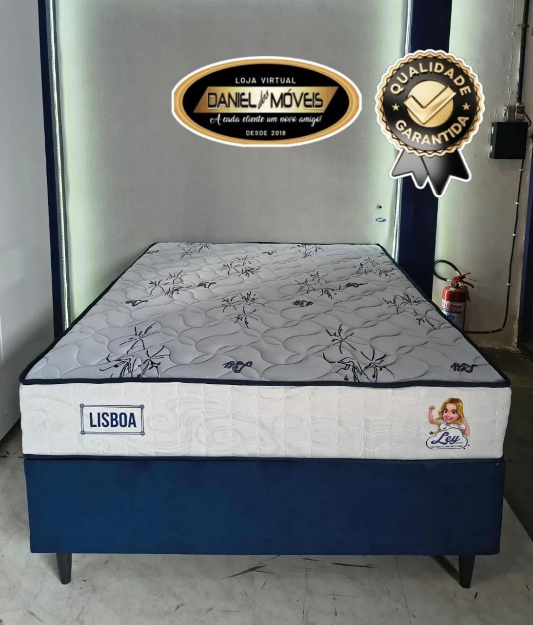 Cama casal com molas ensacadas Lisboa _ Brinde travesseiros - Foto 4