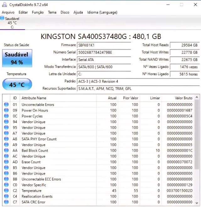 Ssd 480gb com Windows 10 - Foto 2