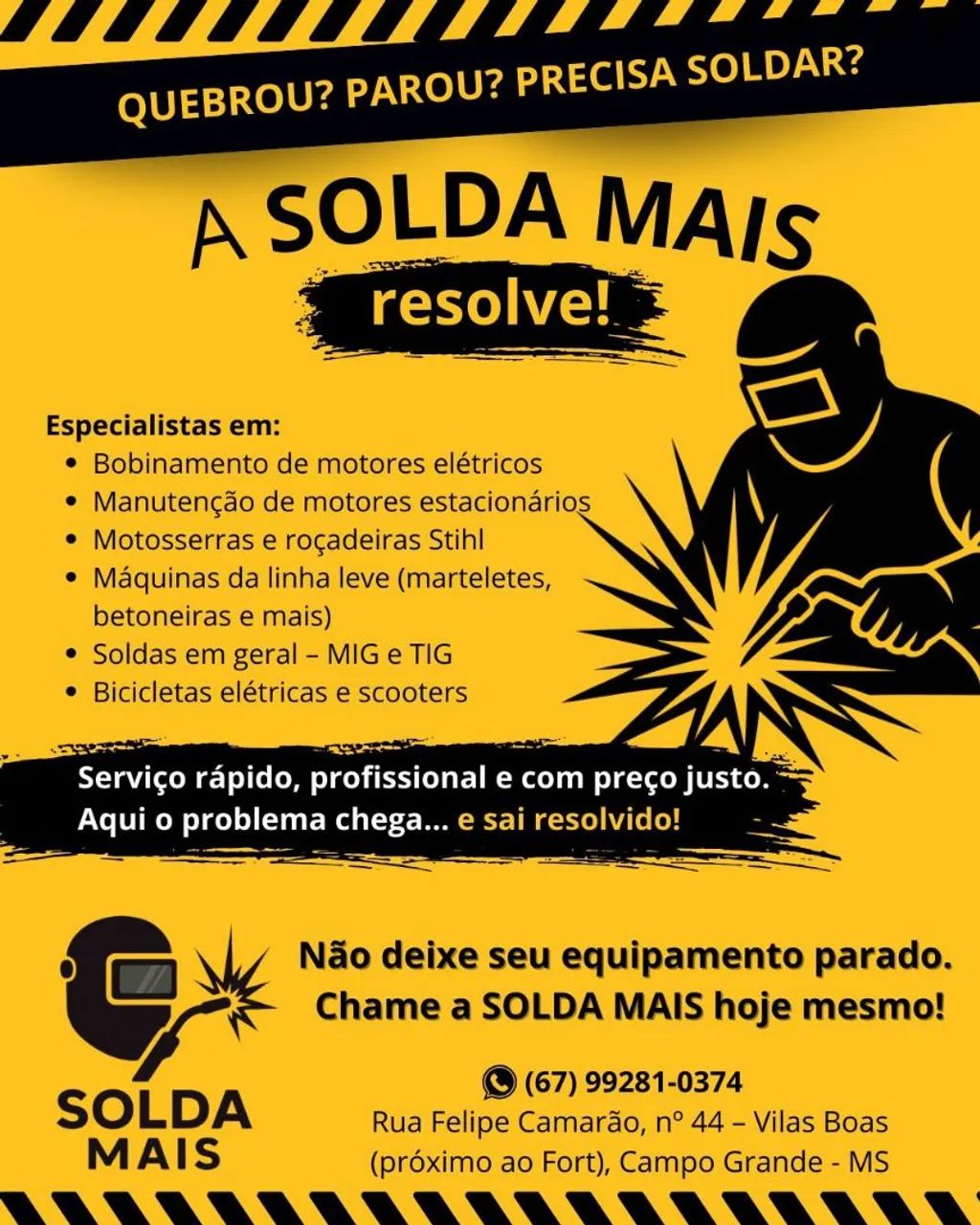 Técnico de Motosserra  Roçadeira e Solda