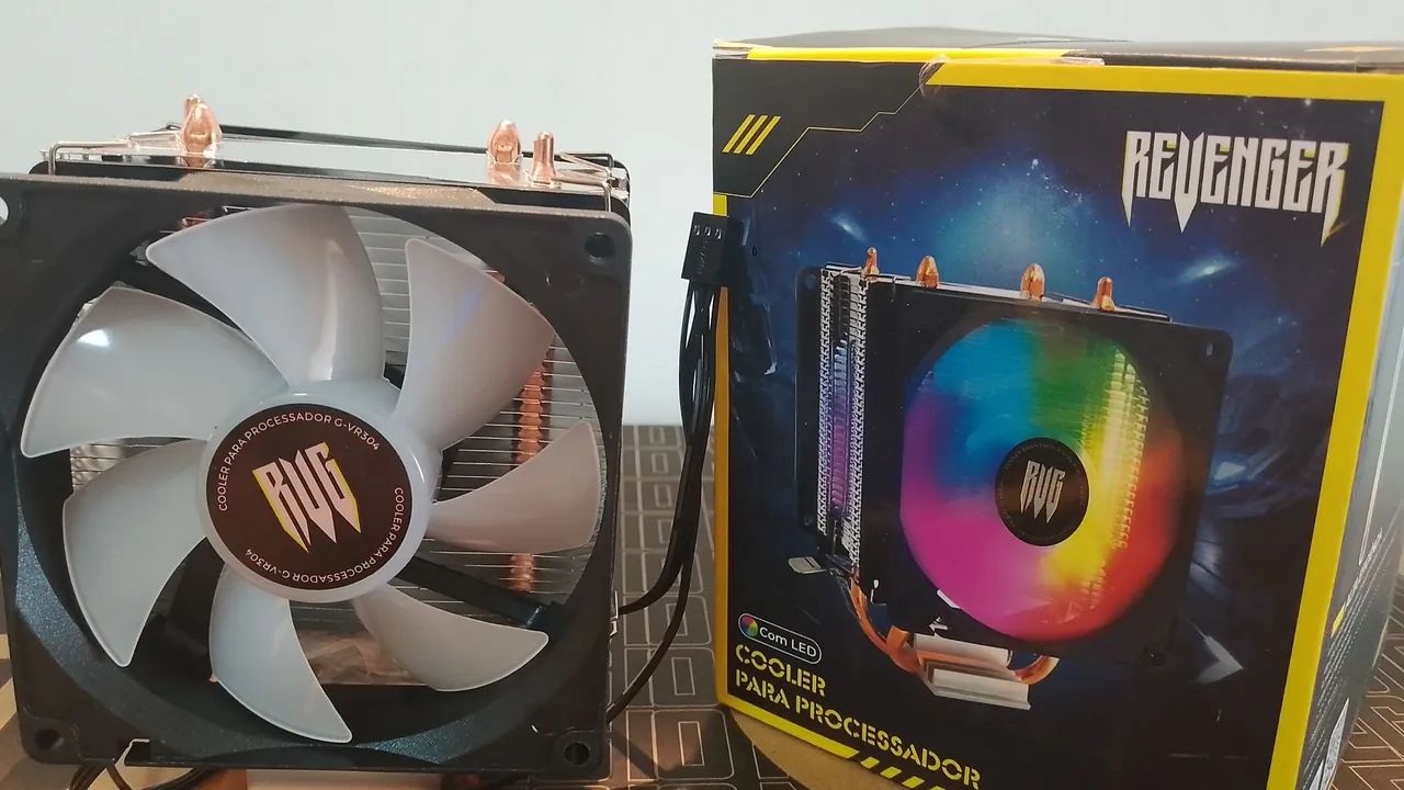 Cooler processador 2 fans novo zero 