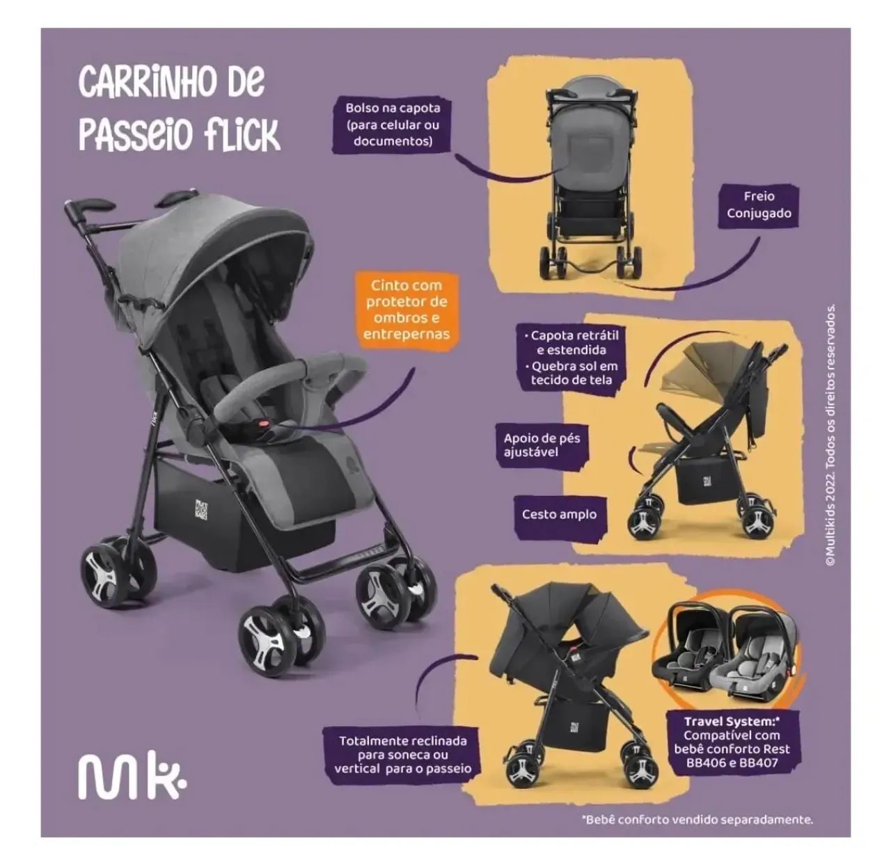 Carrinho de bebê  - Foto 2