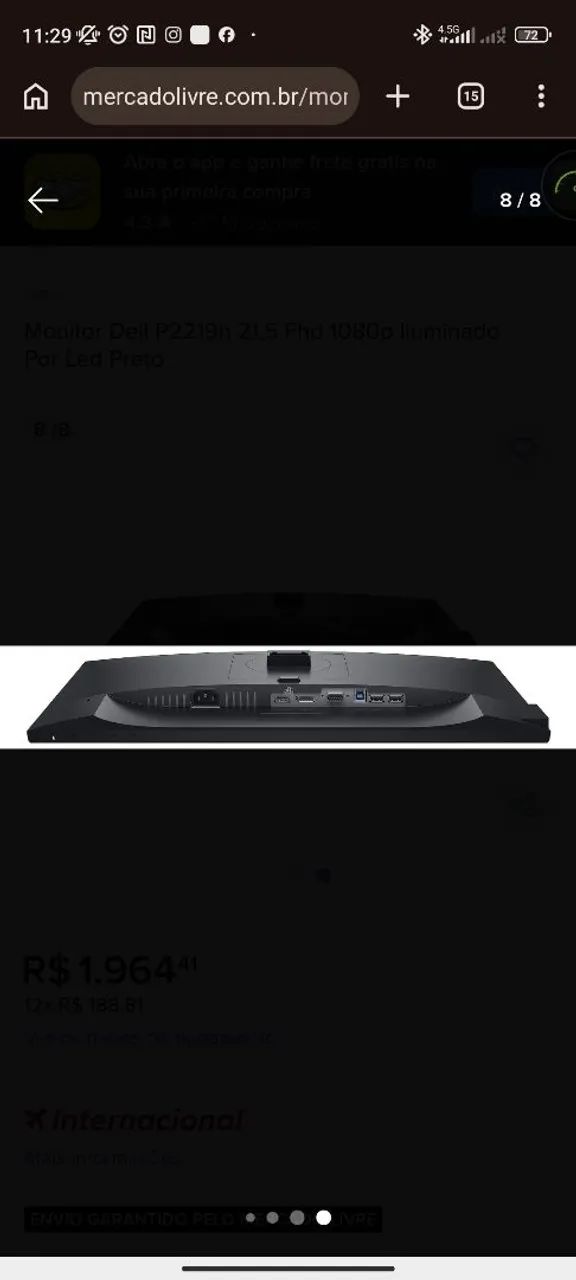 monitor dell p2219h