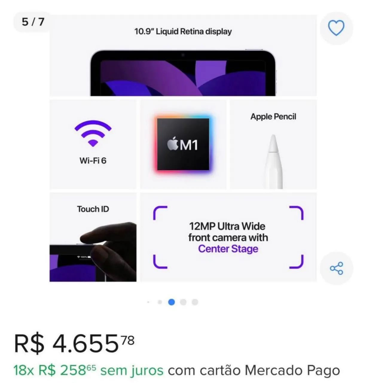 Ipad Air Chip M1 - Foto 3