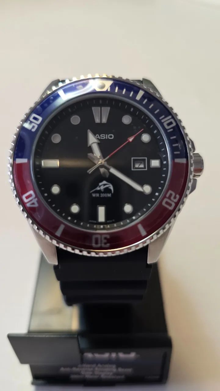 Relógio CASIO Duro Merlin Pepsi (MDV-106B-1A2V) - Foto 3