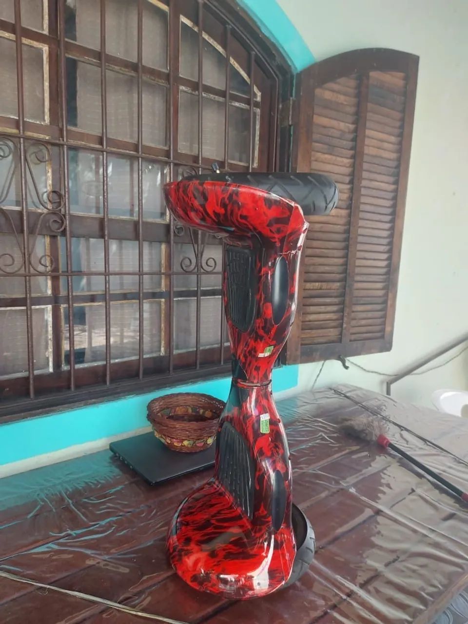 Hoverboard 10 polegadas Modelo - Off Road com Bluetooth e Led Cor - Vermelho Fogo - Foto 3