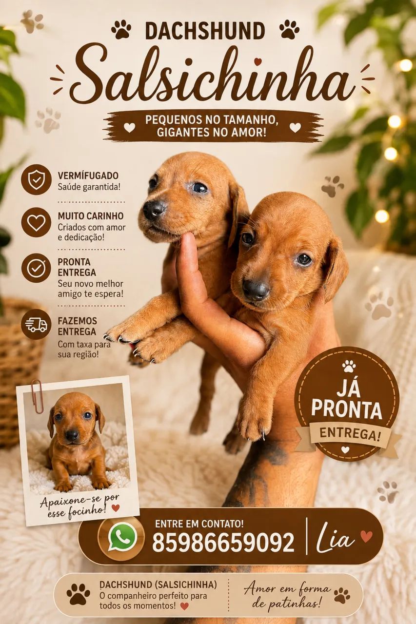 Lindos filhotes de salsicha 