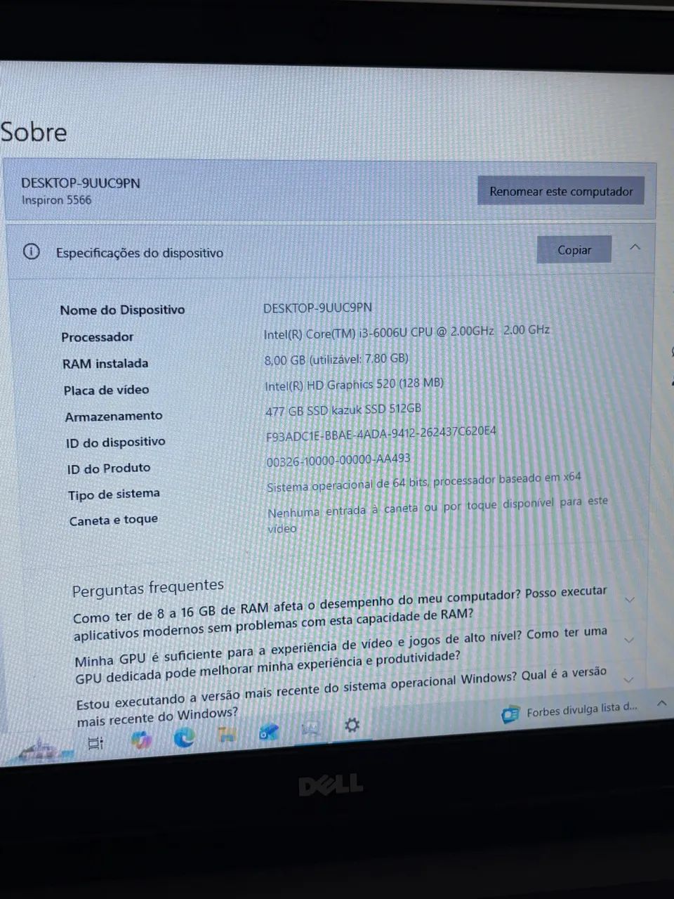 Notebook DELL I3 - Foto 3