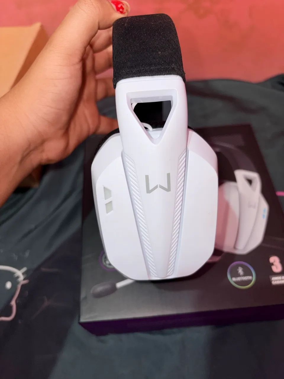Headset Gamer Warrior Baldor Wireless Bluetooth - Branco - Foto 2