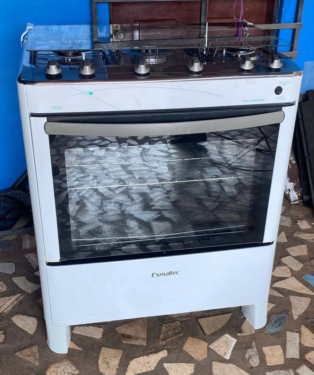 Fogão 5 bocas Esmaltec branco com acendimento elétrico. ENTREGO
