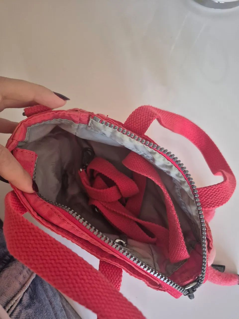 Bolsa Kipling Transversal Pequena Rosa - Foto 4