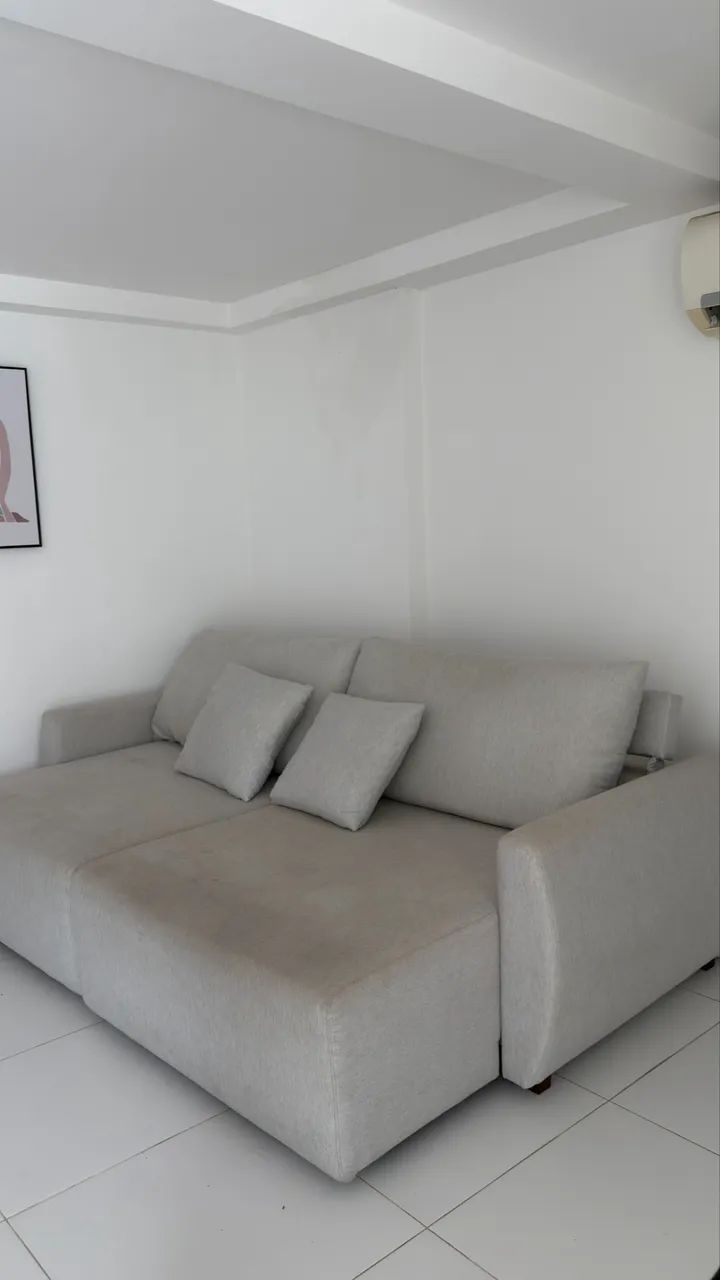 Sofá 3 lugares retrátil - lar e casa  - Foto 5