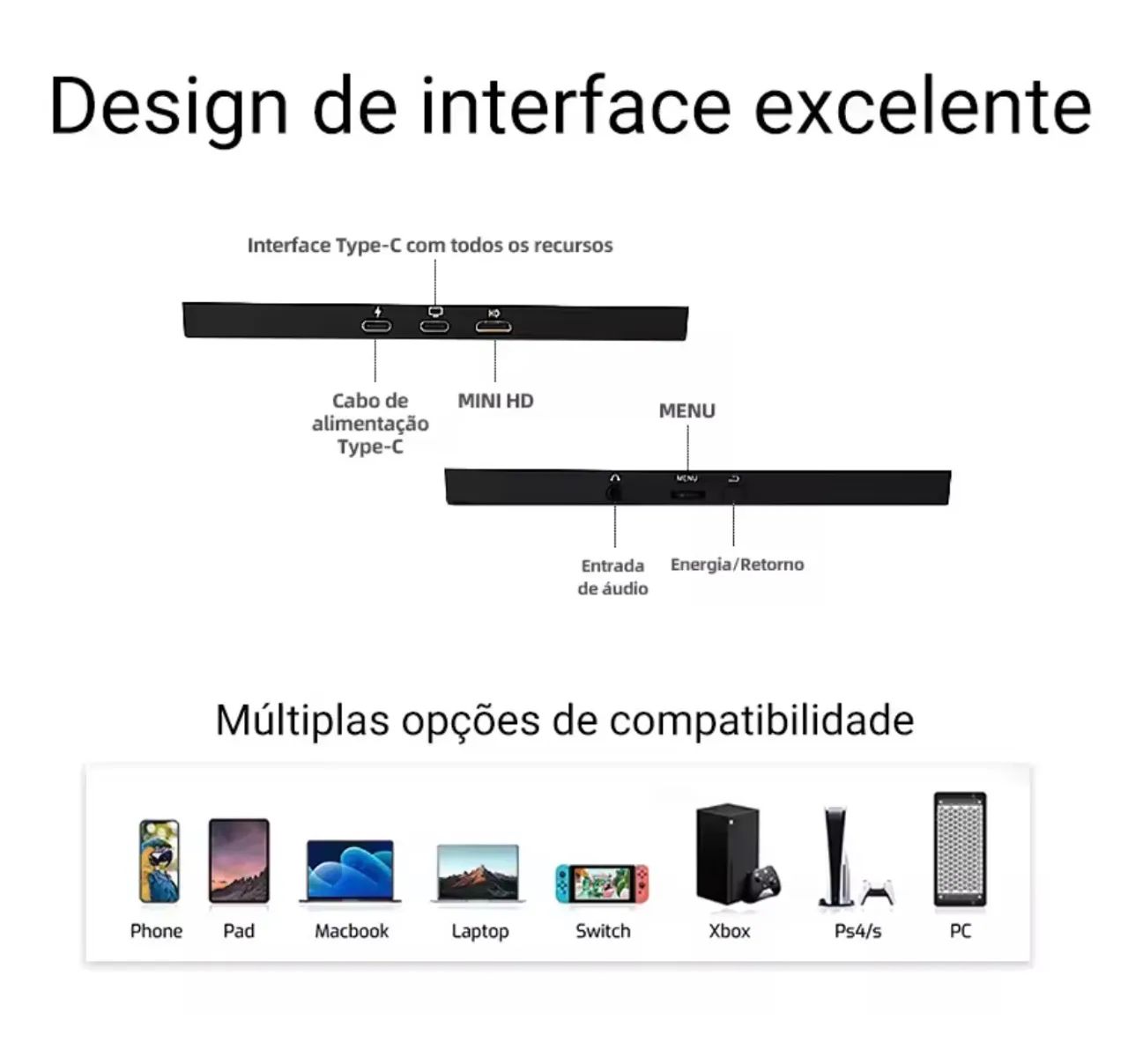 Monitor Portátil ZSUS 16 Polegadas Lacrado  - Foto 3