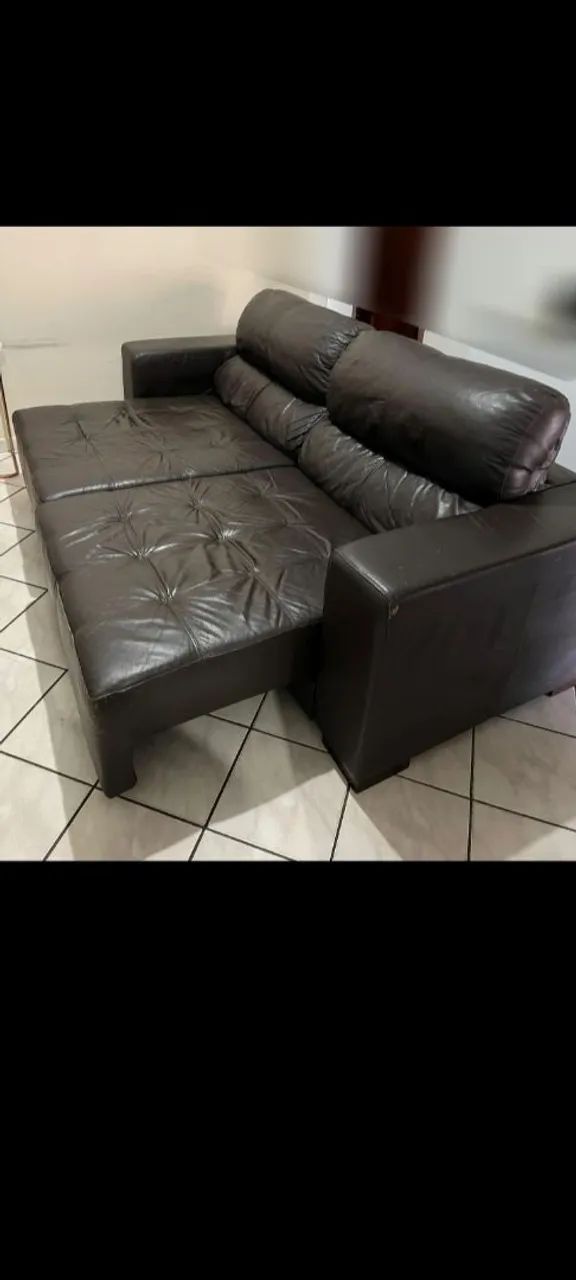 Sofa retrátil couro legítimo.  Entrego.  - Foto 2