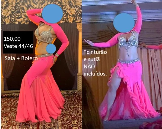 Figurino Rosa Neón Dança do Ventre