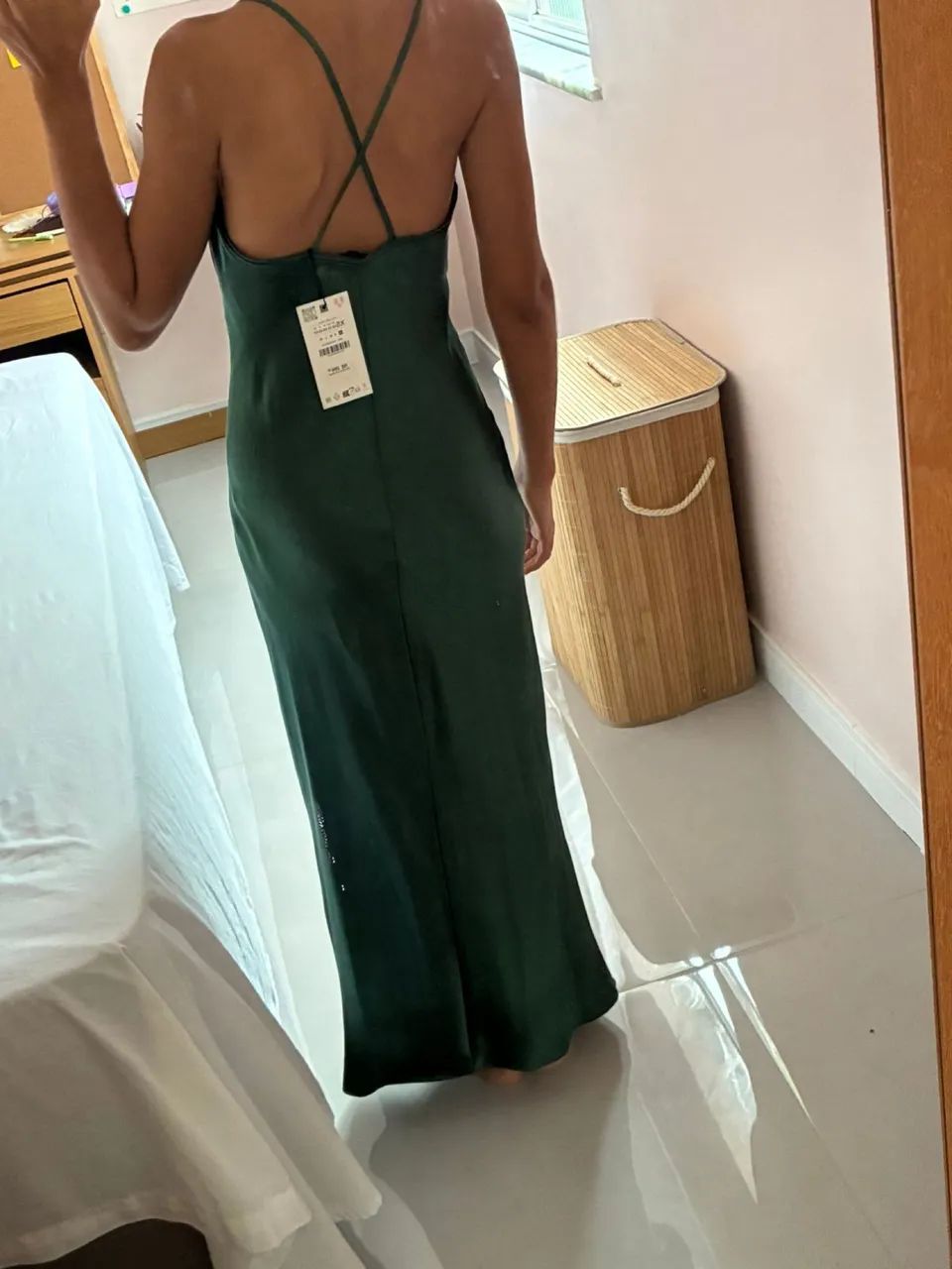 Vestido verde esmeralda- zara - Foto 4