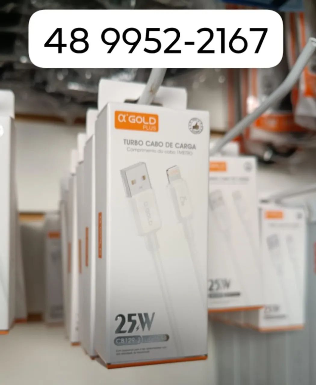 Cabo iphone 25w carregamento