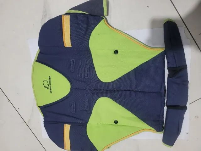 Capa Protetora Para Bebê Conforto Carrinho Azul Verde - Foto 2