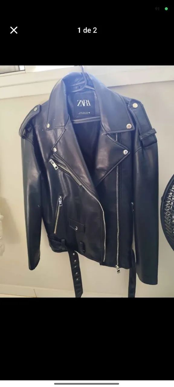 Jaqueta de couro Zara 