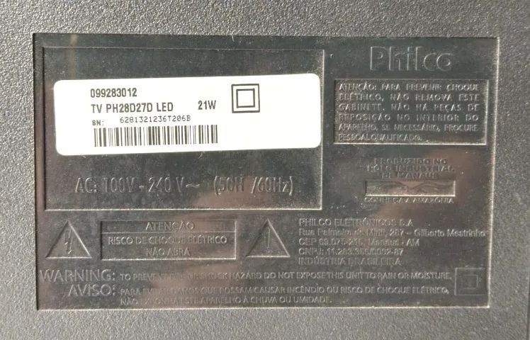 COM AVARIA - Televisão LED Philco 28 Polegadas (PH28D27D LED) - Para Peças ou Conserto - Foto 4