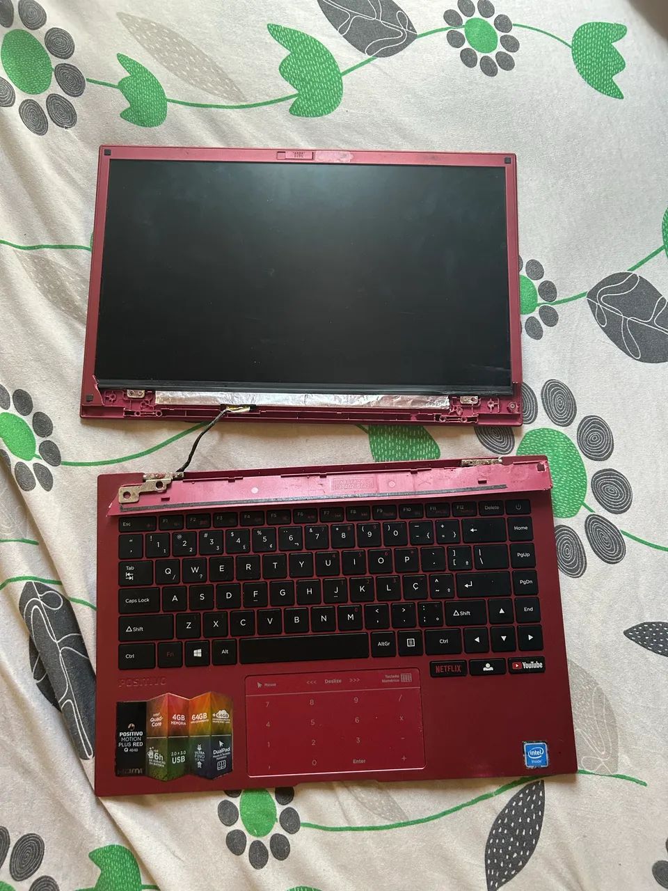 NOTEBOOK COM DEFEITO (QUEBRADO) - Foto 5
