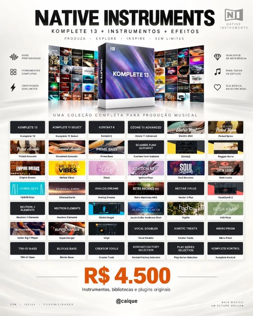Native Instruments komplete9★トランスファー済み Native Instruments (KOMPLETE 13) ORIGINAL, licença vitálicia