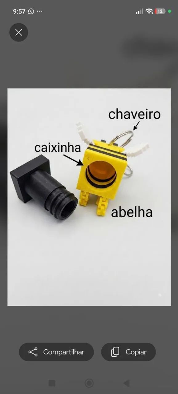 Abelha chaveiro e caixinha Minecraft  - Foto 3