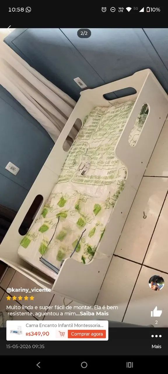 Vendo cama infantil com colchão  - Foto 3