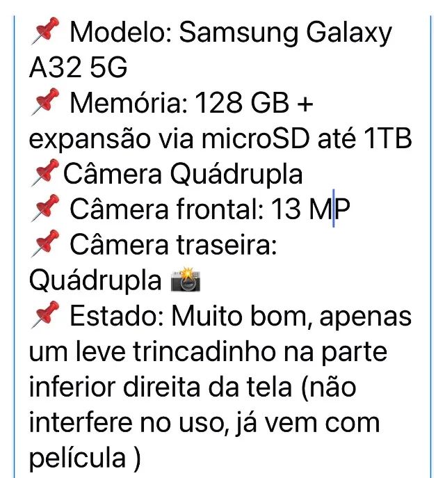 Vendo Samsung A32 5G 128 GB em ótimo estado e funcionando perfeitamente  - Foto 4