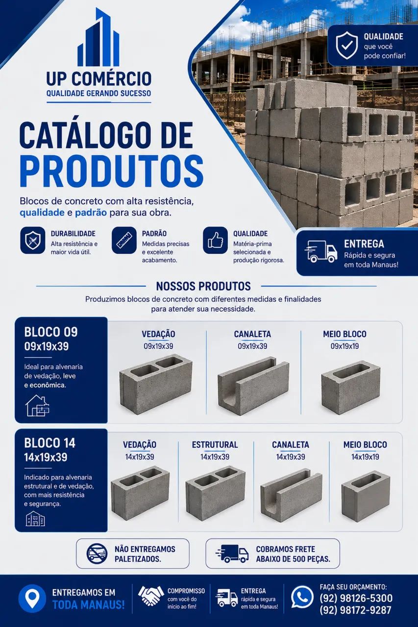 Venda de bloco de concreto 