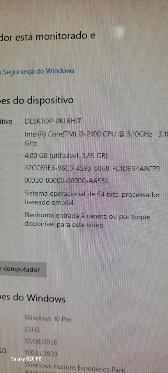 CPU i3 - 4gb ram - HD 500Gb (placa mãe nova) - Foto 5