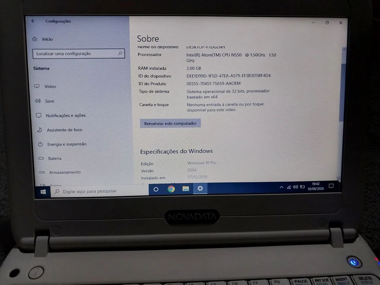 Netbook Novadata muito bonito e funcionando - Foto 5