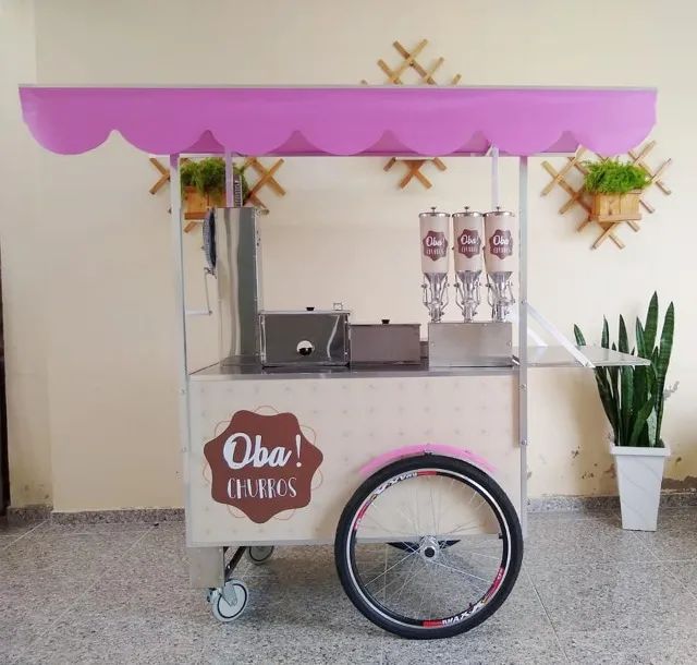 Carrinhos de pipoca, lanches e churros gourmet novo - Foto 3
