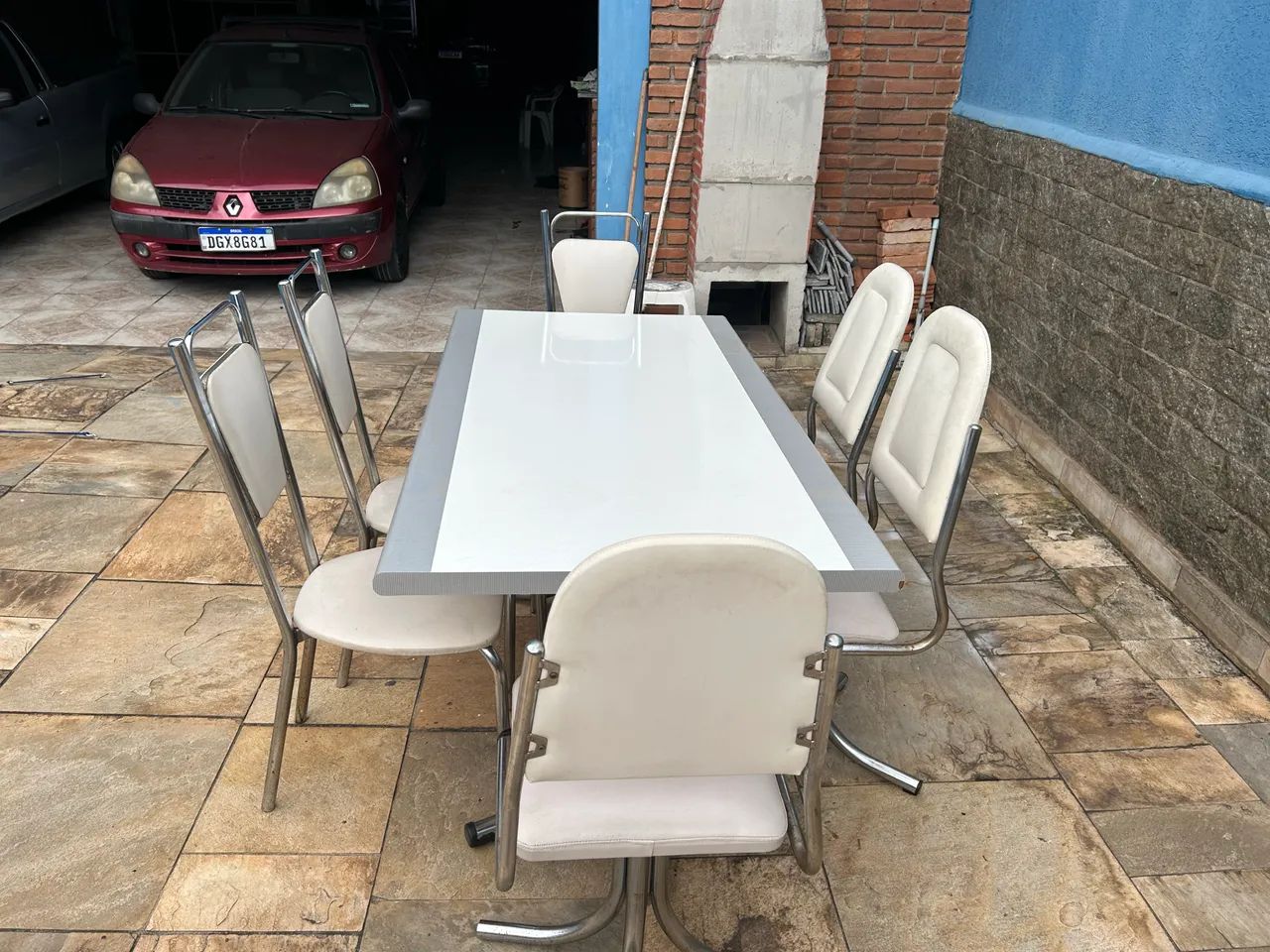 MESA E 06 cadeiras ótimo preço,entrego  - Foto 3