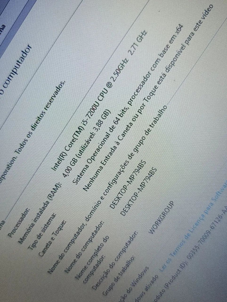 Notebook Acer com processador Intel Corei5 de 7 geração, SDD 256 gigas, 4 Gb de RAM ddr4 - Foto 4