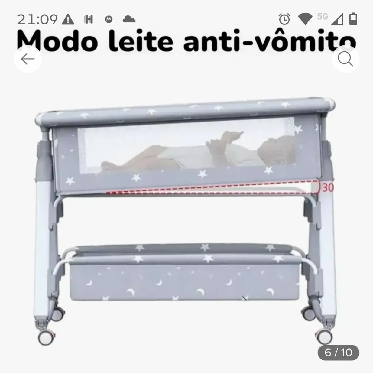 Berço Cama Ajustável para Bebê - modelo: OPA-BB045 - Foto 3