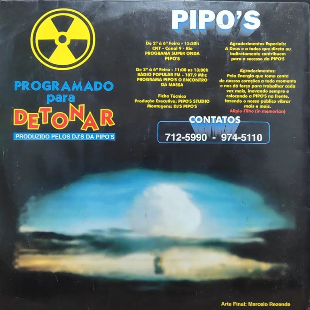 LP PIPO'S APRESENTA PROGRAMADO PARA DETONAR ( 1996 ) ALBÚM DUPLO - VG +++ - Foto 2