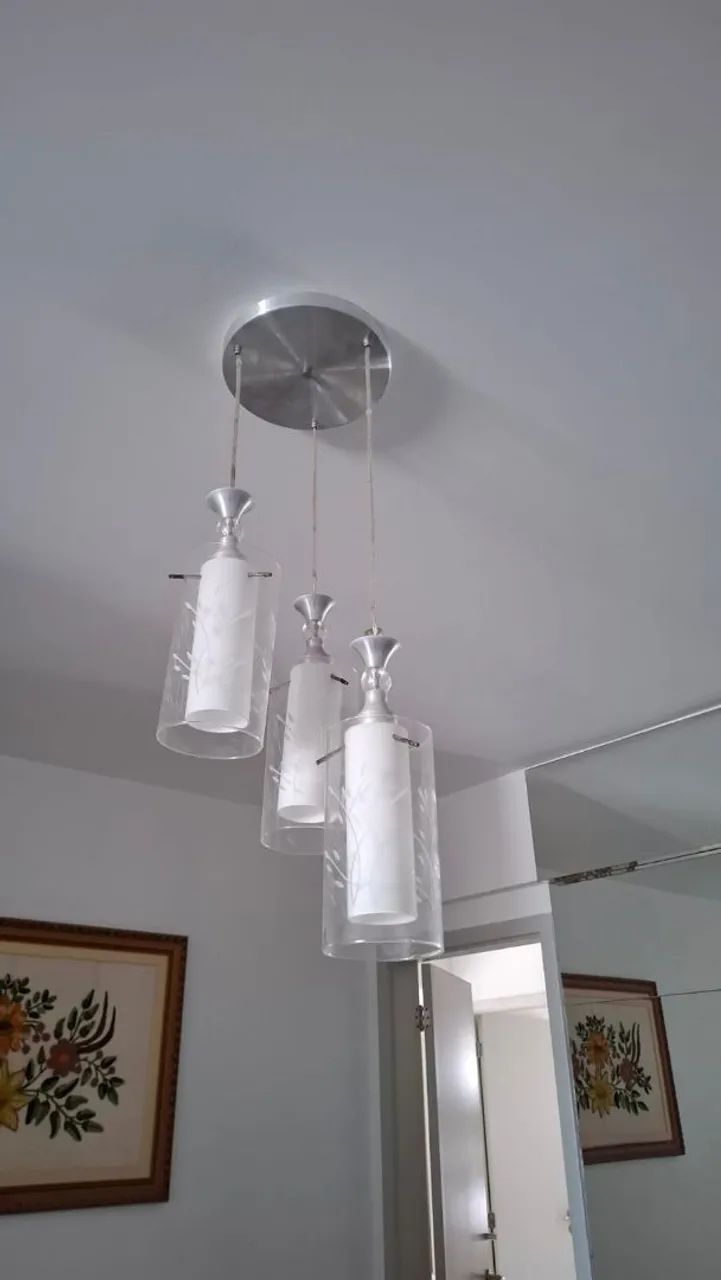 Lustre de vidro triplo - Foto 2