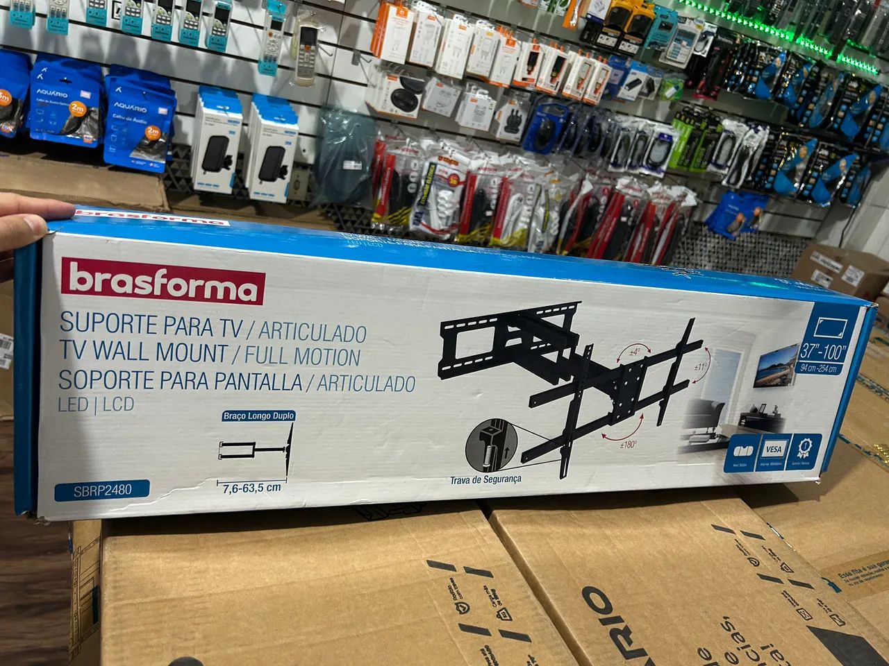 Suporte Articulado para Tv 37 - 100 Polegadas Ultra Resistente - Braço Duplo  - Foto 3